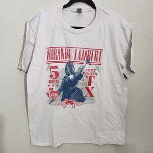 Miranda Lambert 5 Nights Fort Worth TX Concert T-Shirt Gildan Softstyle Large